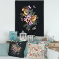 thumbnail image 2 of Designart 'Little Bird Sitting On Colourful Bouquet Of Wildflowers II' Traditional Framed Canvas Wall Art Print, 2 of 5