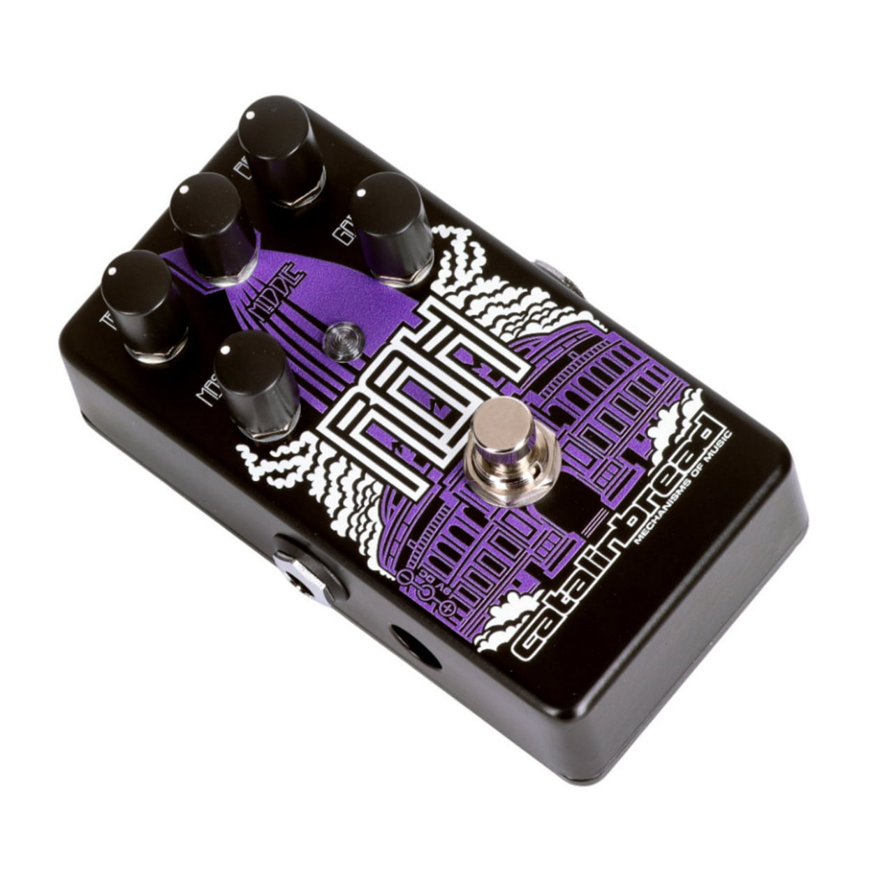 Catalinbread RAH Overdrive Effects Pedal with Three-Knob Tone Circuit and Bass Control (Purple)