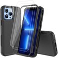 thumbnail image 1 of NIFFPD iPhone 14 Pro Case with Screen Protector + Camera Lens Protector, Heavy Duty Hard Shockproof Phone Case for iPhone 14 Pro 6.1" Black, 1 of 3