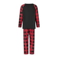 thumbnail image 6 of ZAXARRA Christmas Family Matching Pajamas Sets Christmas PJ's Letter Print Top and Plaid Pants Jammies Sleepwear, 6 of 10