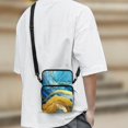 thumbnail image 3 of Chririnla Marble Portable Cross Body Purse, Polyester Shoulder Bag with Pockets Cross Body Phone Purse for Daily Use Travel, 3 of 7