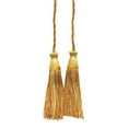 thumbnail image 2 of Decorative Chainette Double Tassel Curtain and Drapery Tieback / Holdback, 4" Tassel (10cm), 29" Spread (73.5cm) # CDCT, Yellow Beige Gold #510 (Light Gold, Dark Gold, Yellow Gold) Set of 2, 2 of 4