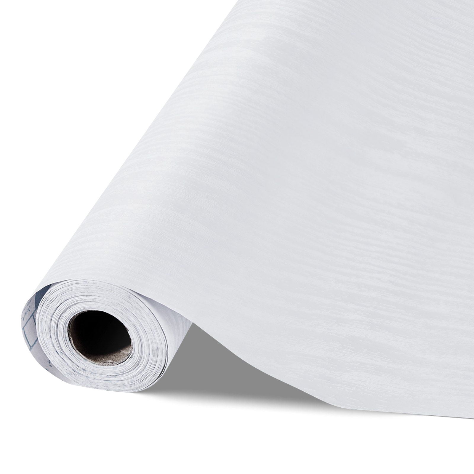 17.7 x 393.7 Inch White Waterproof Peel and Stick Wallpaper - Self-Adhesive Vinyl Film for DIY Home Decor, Desk Drawer, Cabinet, Bedroom Accent Wall