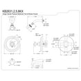 thumbnail image 2 of Kingston Brass KB2638KX Tub and Shower Faucet, Brushed Nickel, 2 of 2