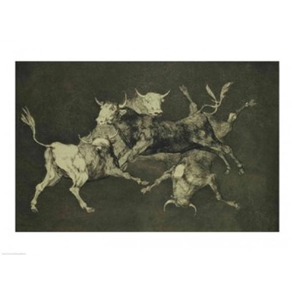 Folly of The Bulls From The Follies Series Poster Print by Francisco De Goya - 24 x 18 in.