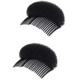 thumbnail image 1 of 2PCS Mujeres Lady Girl Magic Hair Styling Clip Do Beehive Hair Styler Tool Charming Bump It Up Volumen Insertos Stick Bun Maker Peine para el cabello Accesorios para el cabello (Negro), 1 of 3