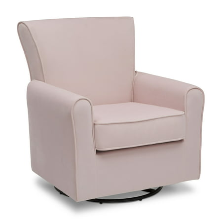 Delta Children Elena Glider Swivel Rocker Chair, Blush (Best Chairs Claire Swivel Glider Grey Velvet)