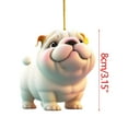 thumbnail image 2 of Christmas Car Hanger Ornament, Cute Dog Design Acrylic Hanger for Car Rearview Mirror, Home Decoration for Holiday Season(D), 2 of 2