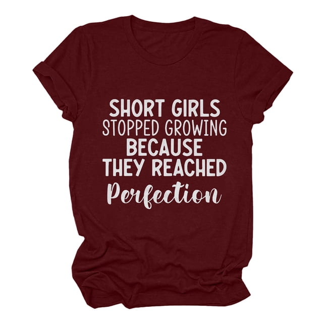 Mrat Blouses & Chemises à Manches Courtes Col Rond Hauts BOutique pour Femmes Hauts de Travail pour Dames Blouse à Manches Courtes Imprimé Lettre T-Shirt Hauts Blouses à Manches Courtes pour Femmes