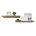thumbnail image 4 of del Hutson Designs 36 Inch Rustic Luxe Wood Wall Floating Shelves, Gray, 4 of 12