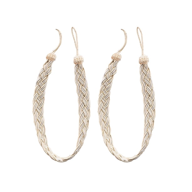 Billuyoard 2X Tie Back cortina vendaje decoración colgante accesorios para el hogar interesante adorno multiusos poliéster exquisito Decoración del hogar Blanco Billuyoard HA083048-07