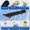 thumbnail image 2 of Complete Skateboards for Beginners,7 Layer Canadian Maple Double Kick Deck,31''Pro Cruiser Retro Skate Board, 2 of 5