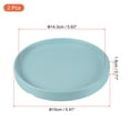 thumbnail image 2 of Unique Bargains 6' Ceramic Round Planter Saucer Flower Pot Drip Tray Coaster, Turquoise 2 Pack, 2 of 5