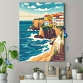 thumbnail image 4 of Coastal Town Canvas Wall Art Print，Perfect for Living Room，Bedroom，Bathroom，Office，and Hotel Decoration., 4 of 8