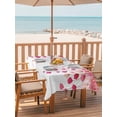 thumbnail image 2 of Outdoor Tablecloth with Umbrella Hole for Patio/Picnic/Party/Camping, Spring Pink Wisteria Flowers Waterproof Table Cloth Rectangle Table Cover Washable, Rustic Floral Branches (52"x 70"), 2 of 8