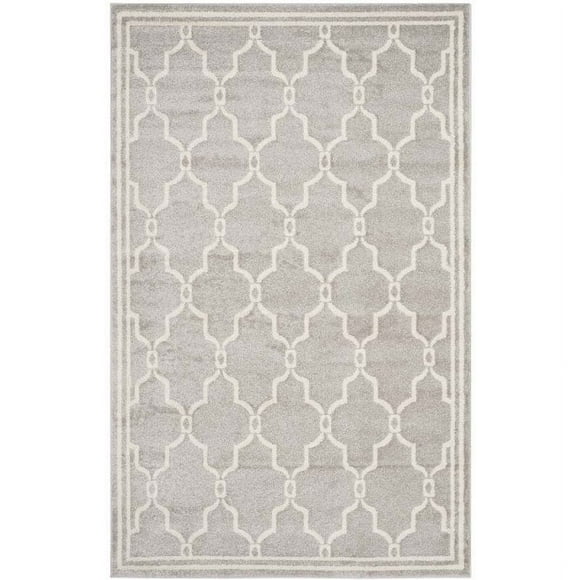 Hawthorne Collection Light Grey Indoor Outdoor Rug - 6' x 9'