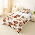 thumbnail image 2 of Erosebridal Kawaii Highland Cattle Twin Comforter Sets,Brown Farm Animals Bedding Set For Adult, Reversible 2pcs, 2 of 7