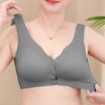 thumbnail image 2 of Jiaweic Women Bra Underwear Front Button Seamless Push Up Vest Bra - Comfort and Style in One Grey,L, 2 of 6