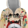 thumbnail image 4 of Merry Christmas Santa Boston Terrier Scarf Twinkling Lights Xmas Holiday All Over Print 3D Hooded Duffle Toggle Coat Gentleman Dog Lover Gifts - 00022, 4 of 6