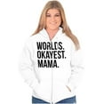 thumbnail image 3 of Worlds Okayest Mama Mothers Day Mom Zip Hoodie Sweatshirt Women Brisco Brands L, 3 of 5