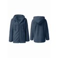 thumbnail image 3 of Women'S Light-Weight Warm Jacket Plus Size Zip Up Hoodie Fleece Winter Coat Soft Fuzzy Cardigan with Pockets Blue XXXL, 3 of 6