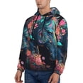 thumbnail image 3 of Salouo Colorful Floral Patterned Horse Pattern Men's Fall Hoodie Sweatshirt,Sport Hoodie with Pockets for Men Pullover Casual Hooded Sweatshirt-X-Large, 3 of 7