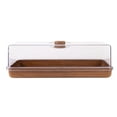 thumbnail image 2 of Luxe Party Mahogany Collection Rectangular Bread and Cake Tray with Cover, 6.3" x 15.35", Brown, 2 of 6