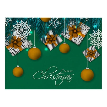 

Christmas Table Placemats Christmas Rustic Vintage Washable Table Mats