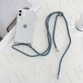 thumbnail image 1 of Transparent Soft TPU Phone Case For iphone 13 12 Mini 6 7 8 Plus X XS 11 Pro MAX XR SE With Lanyard Neck Strap Rope Cord Case, 1 of 5