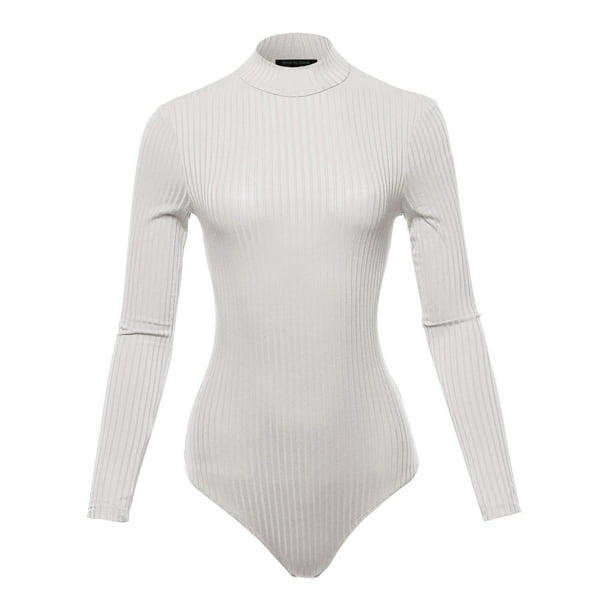 FashionOutfit - FashionOutfit Women's Wide-Ribbed Mock Neck Long Sleeve ...