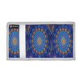thumbnail image 2 of Cloth Wallet with Lanyard & Multiple Compartments Fashion Purse Zipper Clutch Bag for Cash Cards Coins Blue Kaleidoscopic Pattern, 2 of 6