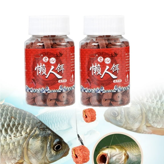 Hollow lazy bait fish bait crucian carp carp grass carp fishing bait black pit wild fishing fish food 2pc B