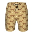 thumbnail image 3 of Fotbe Dachshund Dog Puppy Trajes de Baño Estampados para Hombre, Shorts de Verano de Secado Rápido, Ropa de Playa, Bañadores-3X-Large, 3 of 6