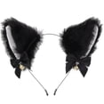 thumbnail image 1 of Diadema con orejas de piel hecha a mano, accesorios para disfraces de fiesta de Navidad y Halloween, 1 of 4
