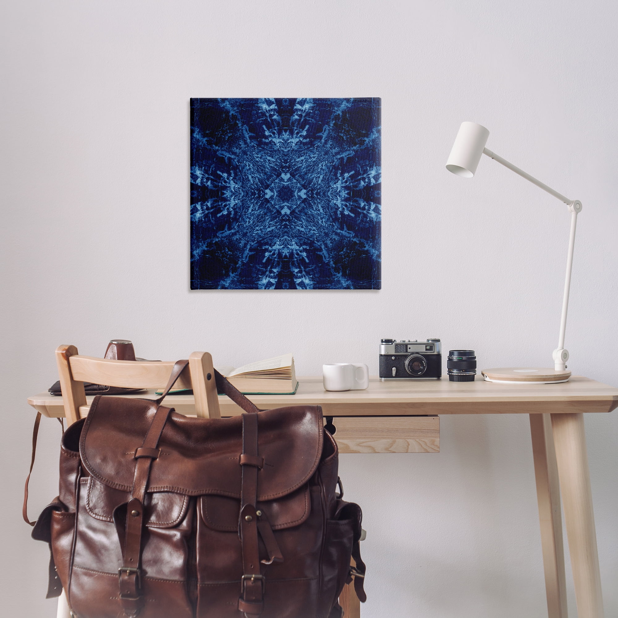 Stupell Industries Dark Tie Dye Style Abstract Painting Wrapped Canvas Art Print Wall Art, 30 x 30