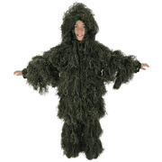 Arcturus Kids Ghost Ghillie Suit - Woodland Camouflage - Complete 4-Piece Suit   Carry Bag