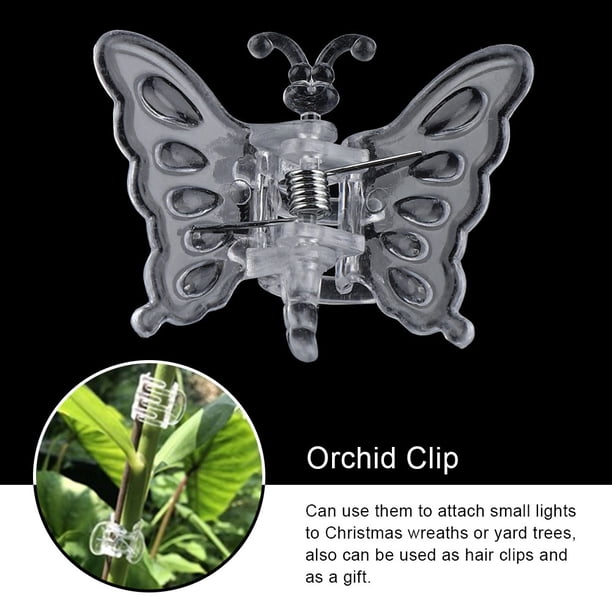 Clips para tallos de jardín, 100 piezas, herramientas de jardín, clip para tallos de orquídeas, clip para orquídeas diseñado para el futuro