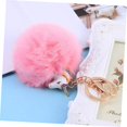 thumbnail image 5 of Llavero esponjoso Pompones rosas Llavero de coche Llaveros de animales Llaveros rosas Llavero de unicornio Colgante Pompón Regalo Llaveros de moda rosa, 5 of 5