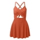 thumbnail image 4 of WILLBEST Traje de Baño de Natación para Mujer, Traje de Baño de Una Pieza con Falda Recortada y Cuello En V, Cruzado con Lazo En La Espalda, Trajes de Baño, 4 of 4