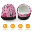 thumbnail image 5 of Game Kirby Pattern Soft Plush Slippers for Boys Girls Winter Warm Cotton Slippers with Rubber Sole Non-Slip Kid's Slip on Shoes Fluffy House Slippers For Indoor And Outdoor, 5 of 8
