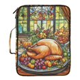 thumbnail image 2 of Haosy Accordion File Organizer Zipper Binder 500 Sheet 6-Tab Expanding File Folder Multi-Pocket 1.2 Inch 3 Ring Thanksgiving Food on Table, 2 of 7