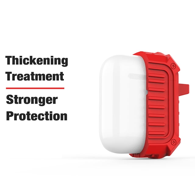 Earphone Case Silicone Cover Wireless Headphone Case Shell case silicone Replacement for AirPods 1/2, Red