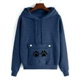 thumbnail image 6 of Womens Funny Cat Hoodies Oversized 3D Graphic Hooded Sweatshirts for Spring Fall Plus Size Pullover Hoodie Top Y2K, 6 of 7