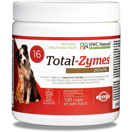 UPC: 0705105146058 | NWC Naturals- Total-Zymes – Enzymes for Canines and Felines – Treats 100 Cups of Pet Food (Vegetarian Formula)