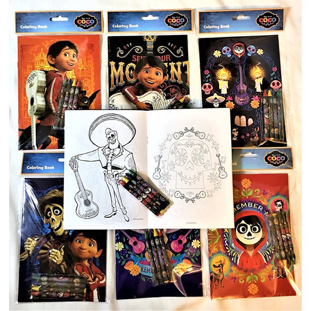 Download 12 Coco Disney Pixar Coloring Books And 48 Crayons Set Children Disney Party Favors Bag Filler By S Shop Walmart Com Walmart Com