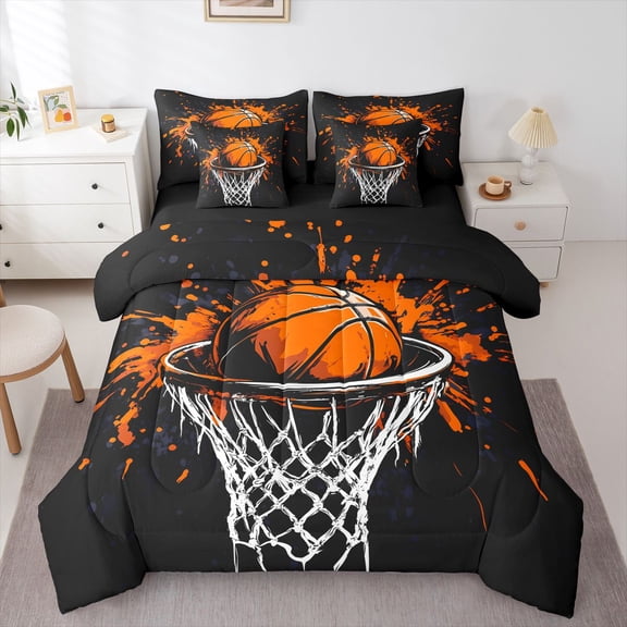 Castle Fairy Teens Basketball Gamer Twin Bedding Sets,Sport Gamer Bedding Comforter Set