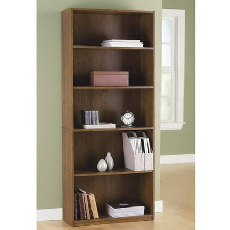 Mainstays 5 Shelf Wood Bookcase Multiple Colors