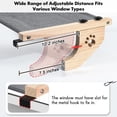 thumbnail image 4 of Cat Window Perch Grey 27.5''L X 15''W Sturdy Wood & Metal Frame for Large Cats, 4 of 6