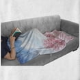 thumbnail image 5 of Spring Soft Flannel Fleece Throw Blanket, Nature Landscape of Blooming Sakura Trees and a Clear Sky, Cozy Plush for Indoor and Outdoor Use, 50" x 60", Sky Blue Pastel Pink, by Ambesonne, 5 of 5