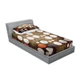thumbnail image 2 of Ambesonne Vintage Fitted Sheet & Pillow Sham Set, Grunge Murk Elements, Twin, Multicolor, 2 of 2
